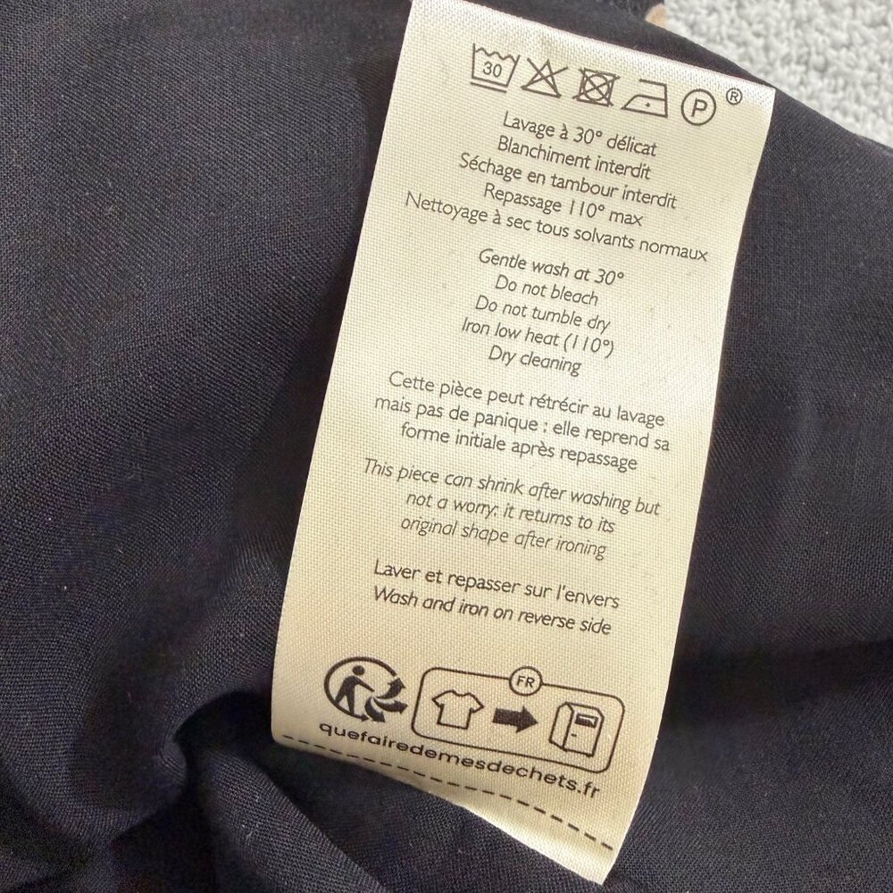 NWT Sézane Carolina Floral Black Skirt Size 46 100% Viscose Made In Portugal - Picture 7 of 13